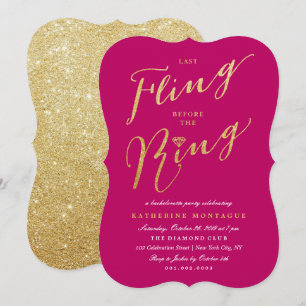 Invitación Última aventura antes de la boda de la chica chic
