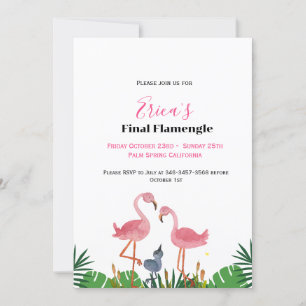 Invitación Última Bachelorette Flamengo e itinerario de fin d