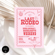 Última Bachelorette Rodeo Rosa y Roja