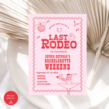 Última Bachelorette Rodeo Rosa y Roja