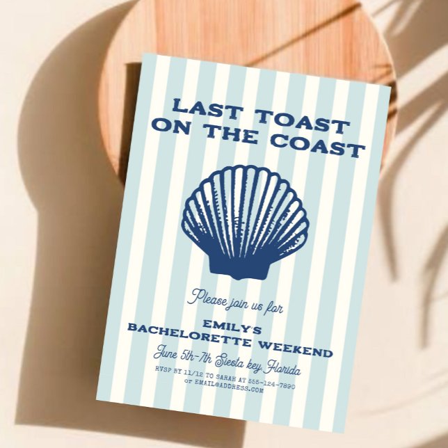 Invitación Última costa tostada Bachelorette Weekend (Subido por el creador)