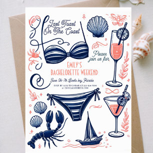 Invitación Última costa tostada Bachelorette Weekend