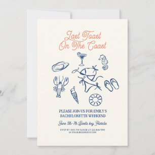 Invitación Última costa tostada Bachelorette Weekend