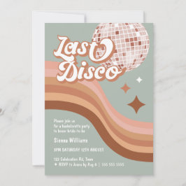Invitación Última disco 70 Groovy Retro Daisy Bachelorette