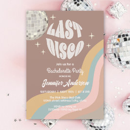 Invitación Última disco 70 Retro Groovy Bachelorette Party