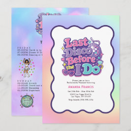 Invitación Última Disco Antes de la Boda Y2K Despedida de Sol