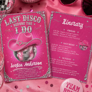 Invitación Última Disco Antes de Mi Fiesta de Despedida de So
