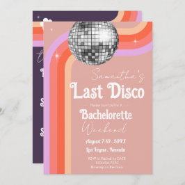 Invitación Última disco Bachelorette Weekend