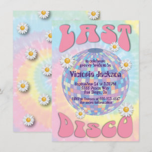 Invitación Última disco Ball Bachelorette Party de los años 7