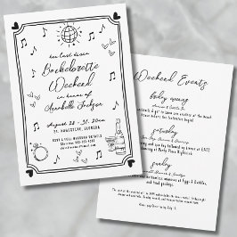 Invitación Última disco con la mano de la fiesta de la solter