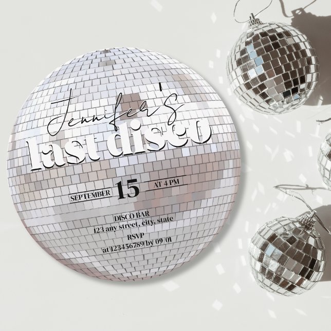 Invitación Última disco de los años 70 Dance Bachelorette Par (Last Disco Bachelorette Party Invitation)