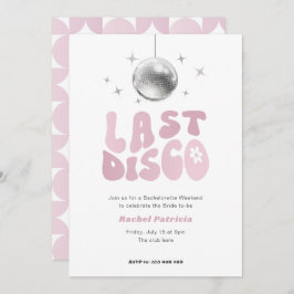 Invitación Última disco, fiesta de soltera de disco retro