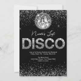 Invitación Última disco glamorosa fin de semana de soltera