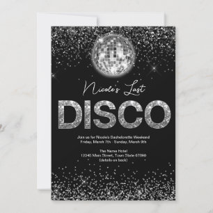Invitación Última disco glamorosa fin de semana de soltera