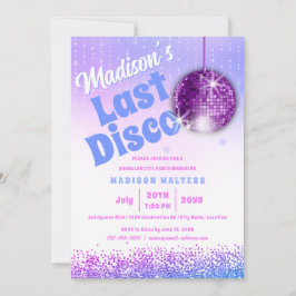 Invitación Última disco retro Bachelorette