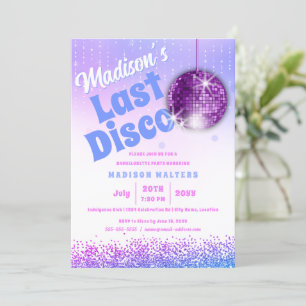 Invitación Última disco retro Bachelorette