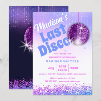 Invitación Última disco retro Bachelorette