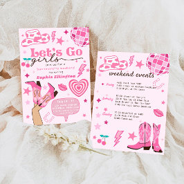 Invitación Última disco Rodeo Bachelorette Weekend Nash Bash