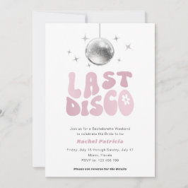 Invitación Última disco, simple bachillerato retro moderno