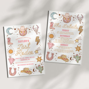Invitación Última discoteca de rodeo Bachelorette Weekend