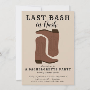 Invitación Última discusión en Nash Bachelorette Boots Invita