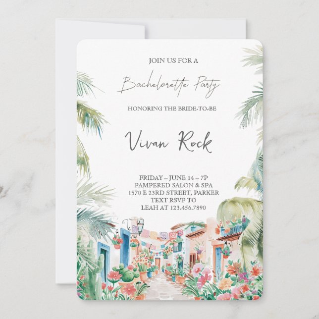 Invitación Última diversión antes de la boda Despedida de sol (Anverso)