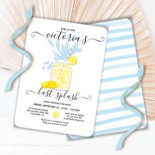 Invitación Última ducha de Fiesta de piscina con salpicón de 