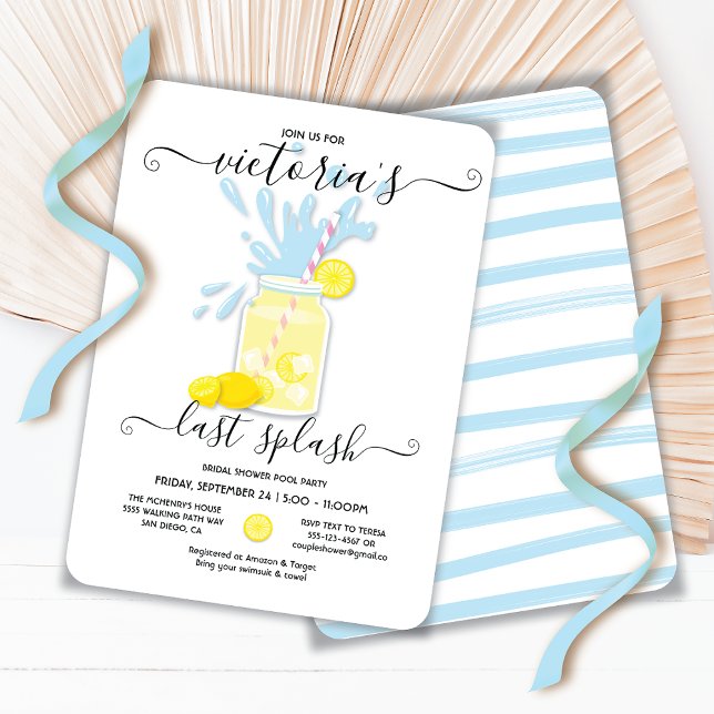 Invitación Última ducha de Fiesta de piscina con salpicón de  (Subido por el creador)