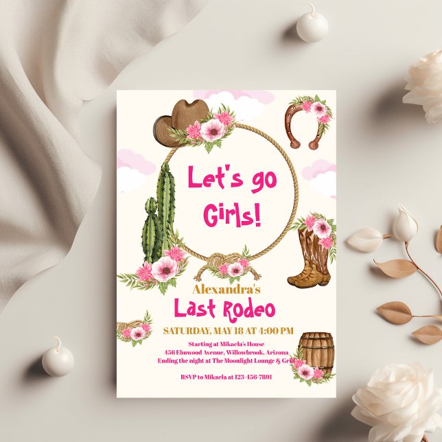 Invitación Última ducha de novia de niña de rodeo (Subido por el creador)