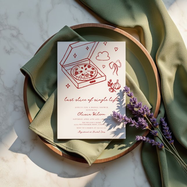 Invitación Última ducha de novia de Slice Pizza (Subido por el creador)