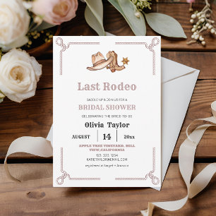 Invitación Última ducha de novia rodeo occidental de Boda Cow