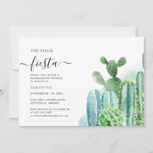 Invitación Última Fiesta Bachelorette Fiesta Itinerario Fin d