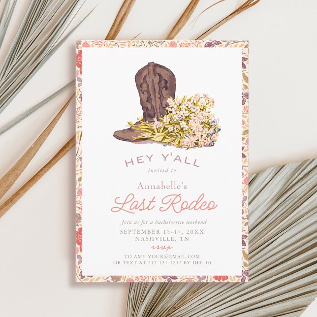 Invitación Última fiesta de Bachelorette Bouquet Bouquet de R (Subido por el creador)