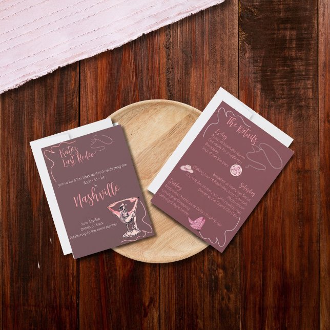 Invitación Última fiesta de Bachelorette Rodeo (Subido por el creador)
