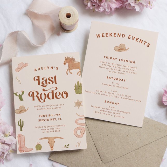 Invitación Última fiesta rodeo-occidental de soltera (Subido por el creador)