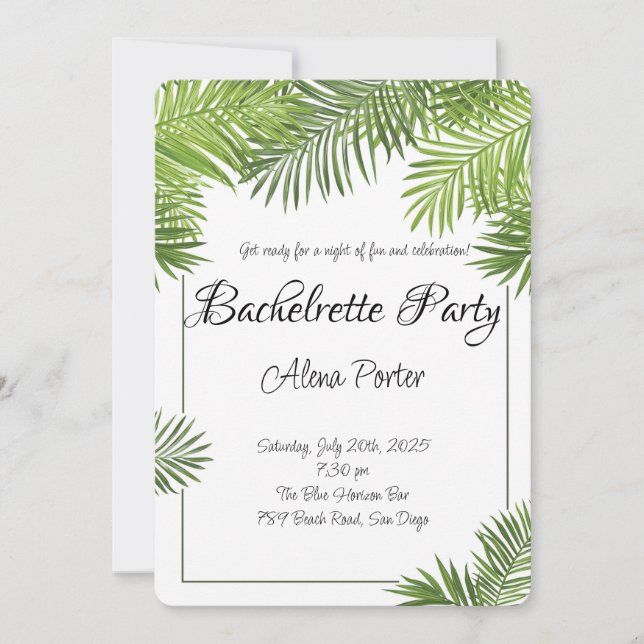 Invitación Última huida antes de la bestia de la bachillerato (Anverso)