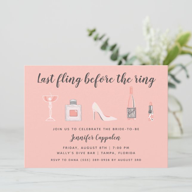 Invitación Última huida antes de la fiesta de la bachillerato (Anverso de pie)