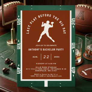 Invitación ¡Última jugada! Despedida de soltero futbolística