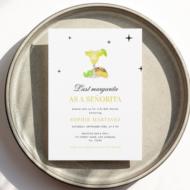 Invitación Última Margarita como una ducha nupcial (Subido por el creador)