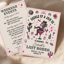 Invitación Última marioneta de Rodeo Fun Nash Bash Bacheloret