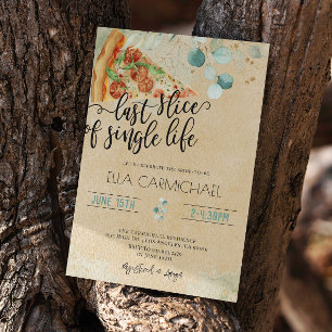 Invitación Última rebanada de ducha de novias de una sola vid