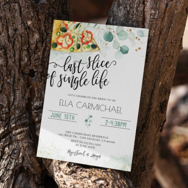 Invitación Última rebanada de ducha de novias de una sola vid (Subido por el creador)