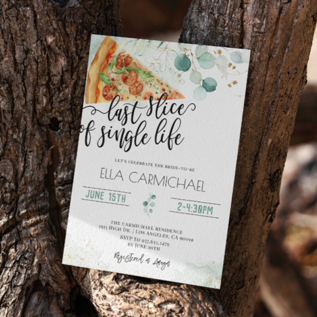 Invitación Última rebanada de ducha de novias de una sola vid (Subido por el creador)