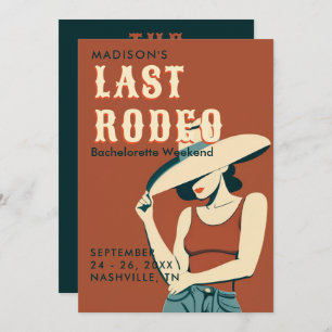 Invitación Última semana de Bachelorette de Rodeo Terracotta 