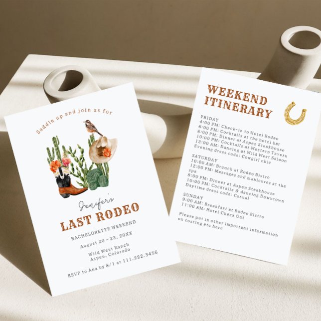 Invitación Última semana de rodeo para soltera (Subido por el creador)