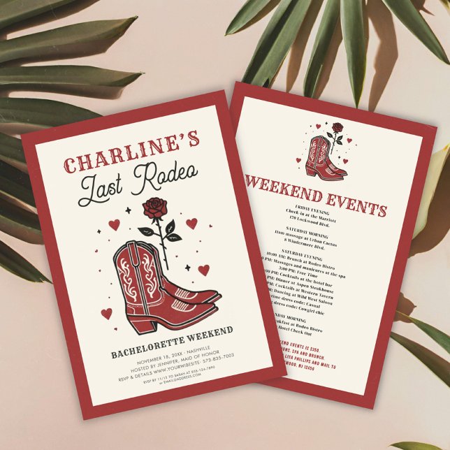 Invitación Última semana de rodeo para soltera (Subido por el creador)