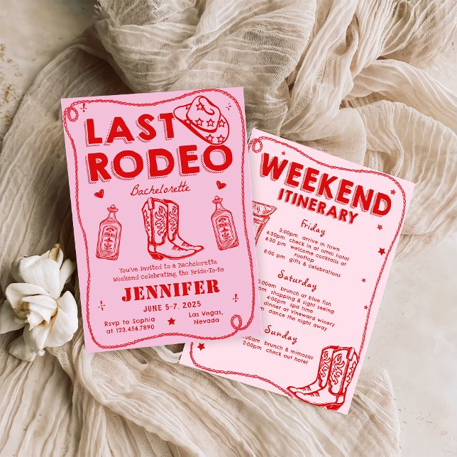 Invitación Última semana de semana de Bachelorette de Rodeo R (Subido por el creador)