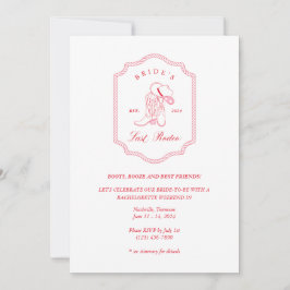 Invitación Última soltera de rodeo de novia