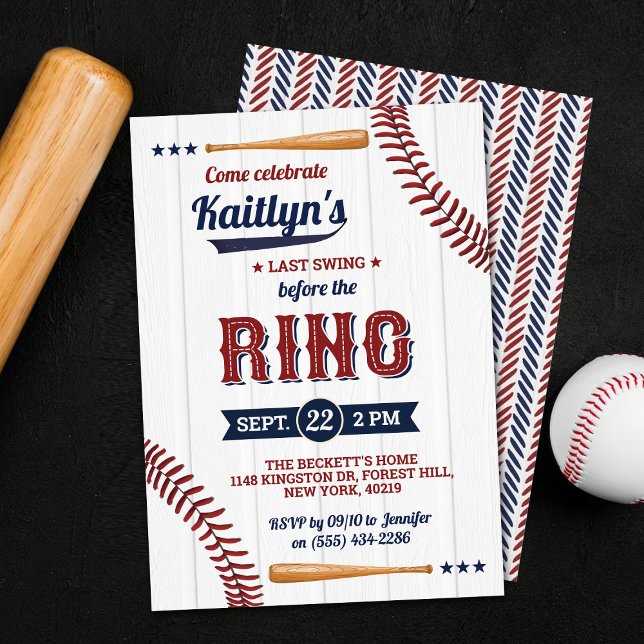 Invitación ¡Última Swing Antes Del Anillo! Béisbol Bridal Sho (Subido por el creador)
