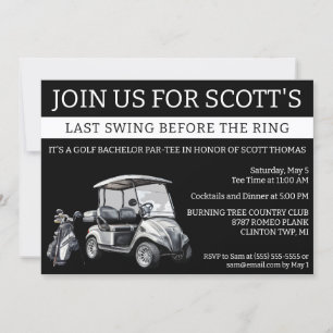 Invitación ¡Última Swing Antes del Anillo! Fiesta de Bachelor